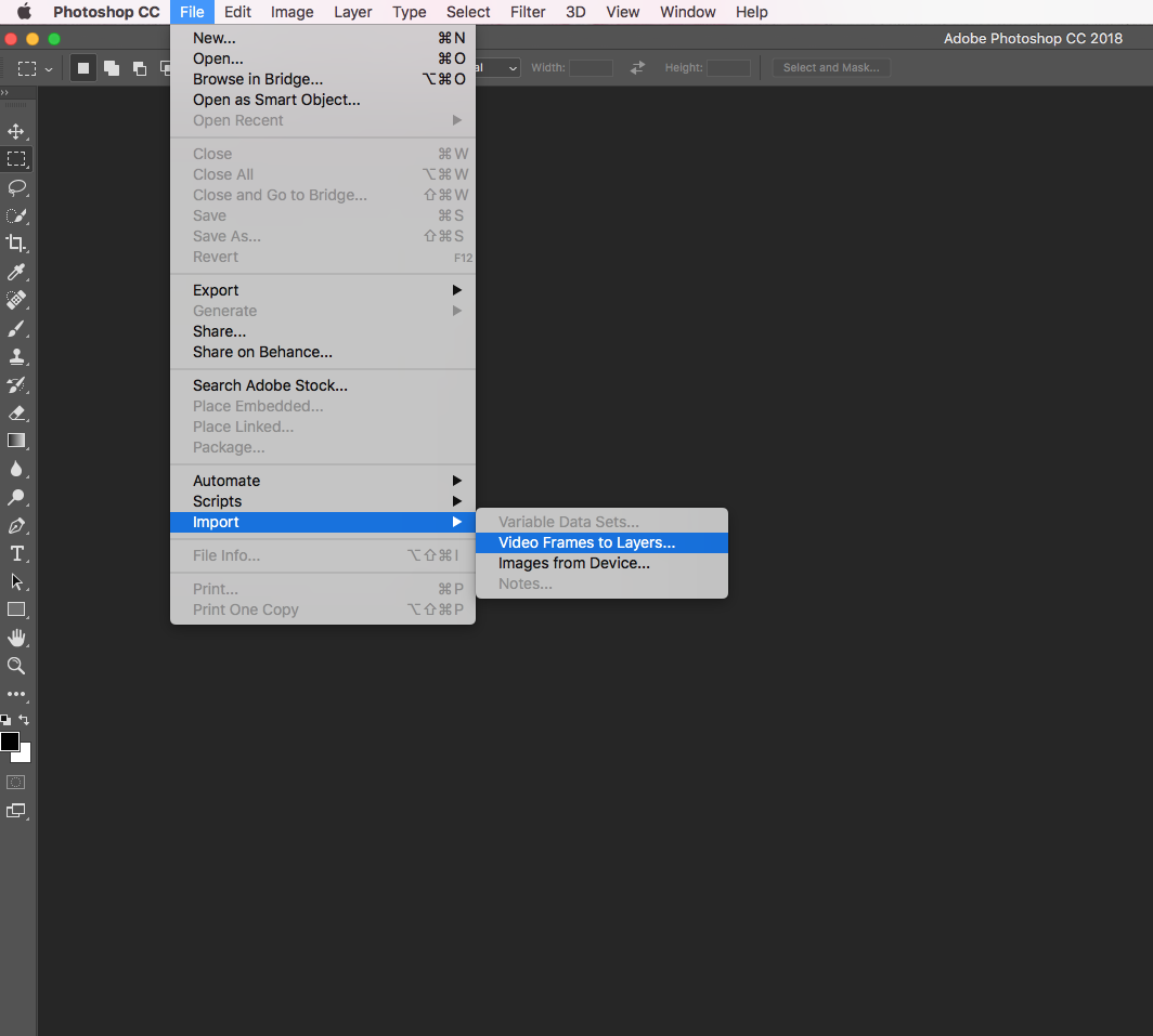 hot to save as a gif on photoshop for mac